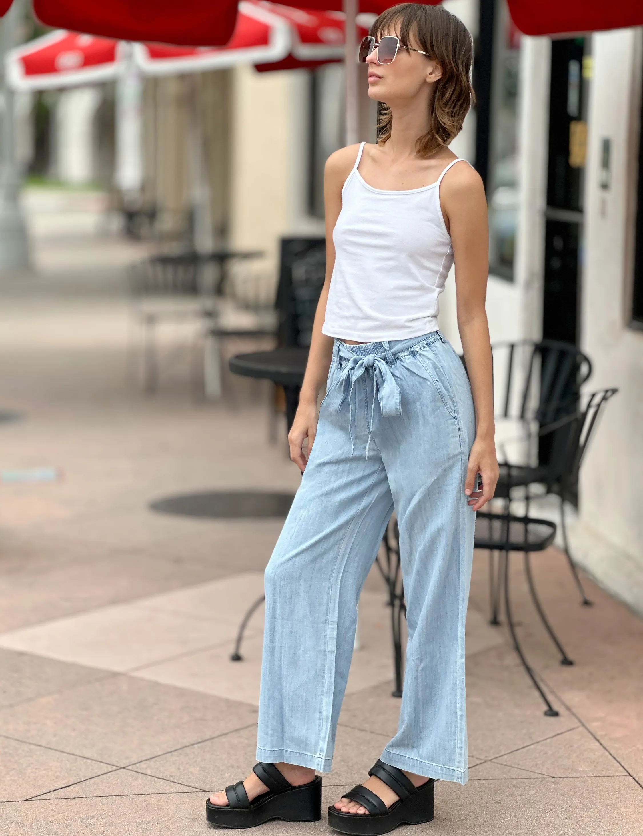 Soft Denim Wide Leg