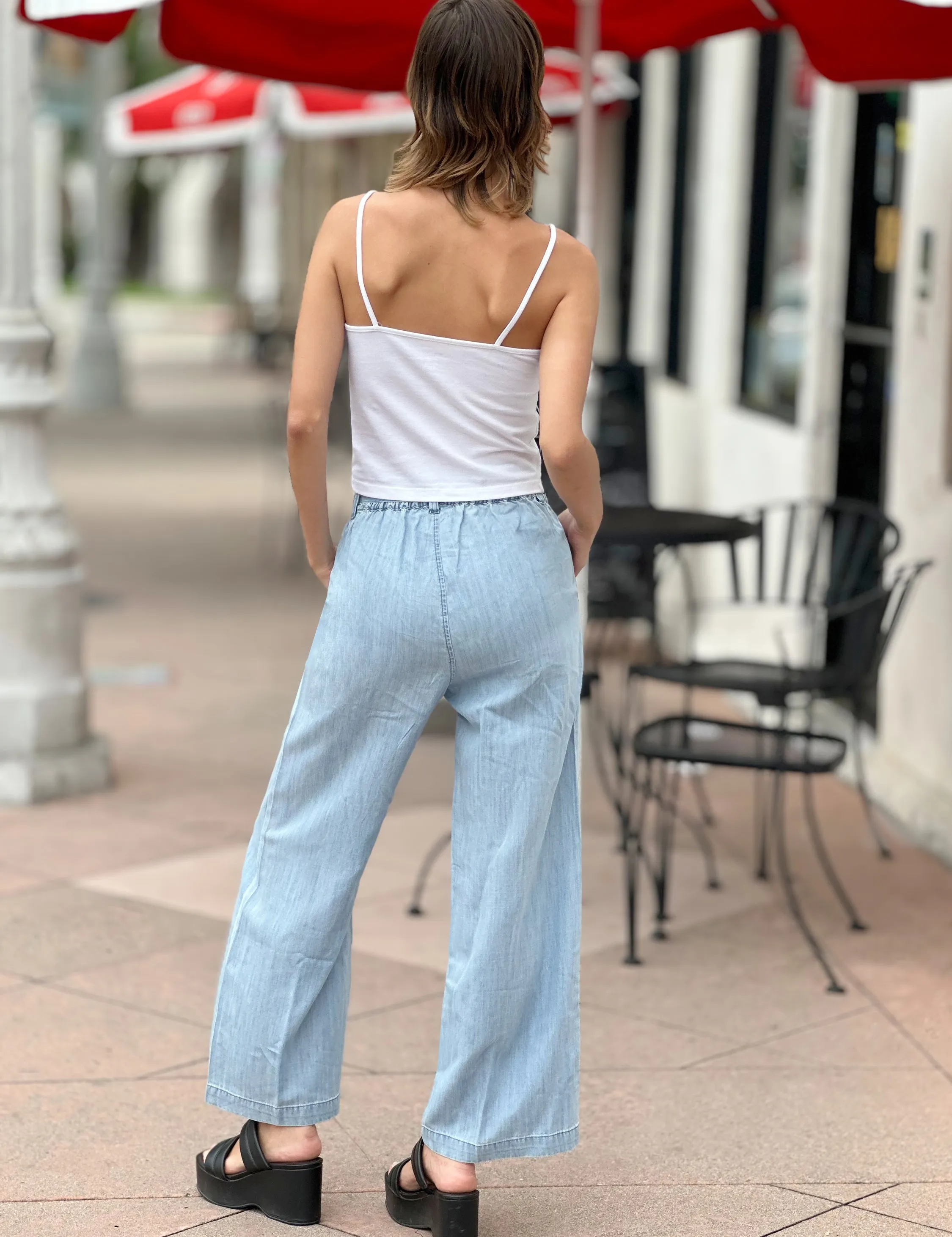 Soft Denim Wide Leg