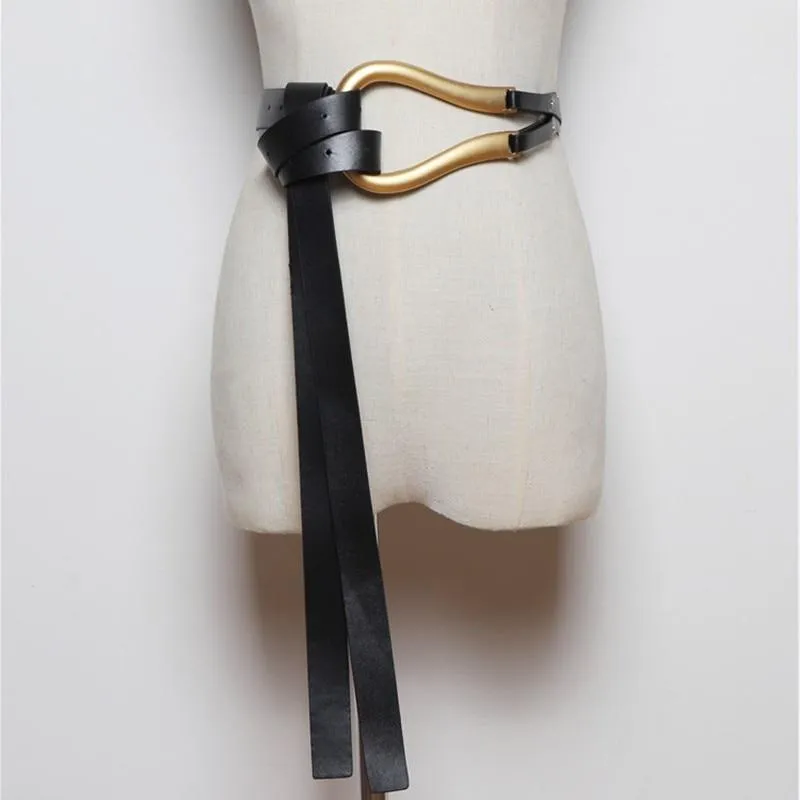 Soft Faux Leather Big Buckle Belt