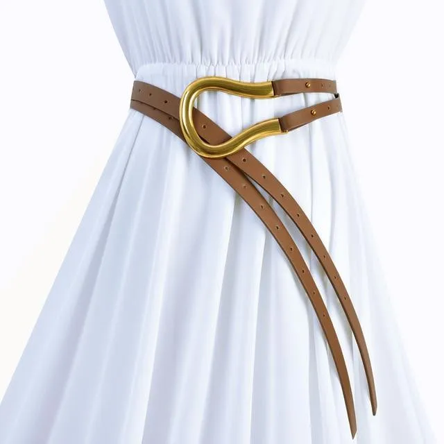 Soft Faux Leather Big Buckle Belt