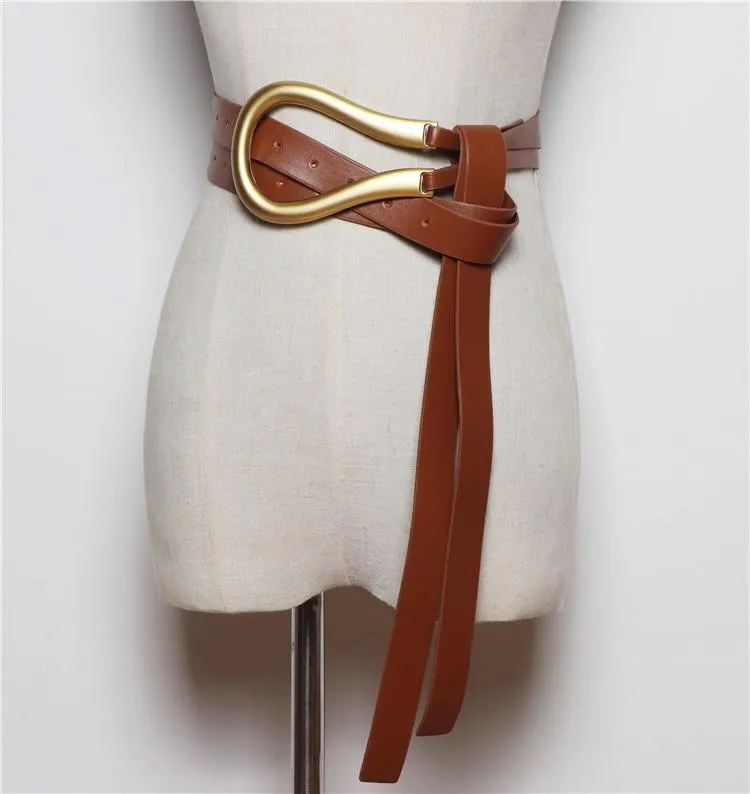 Soft Faux Leather Big Buckle Belt