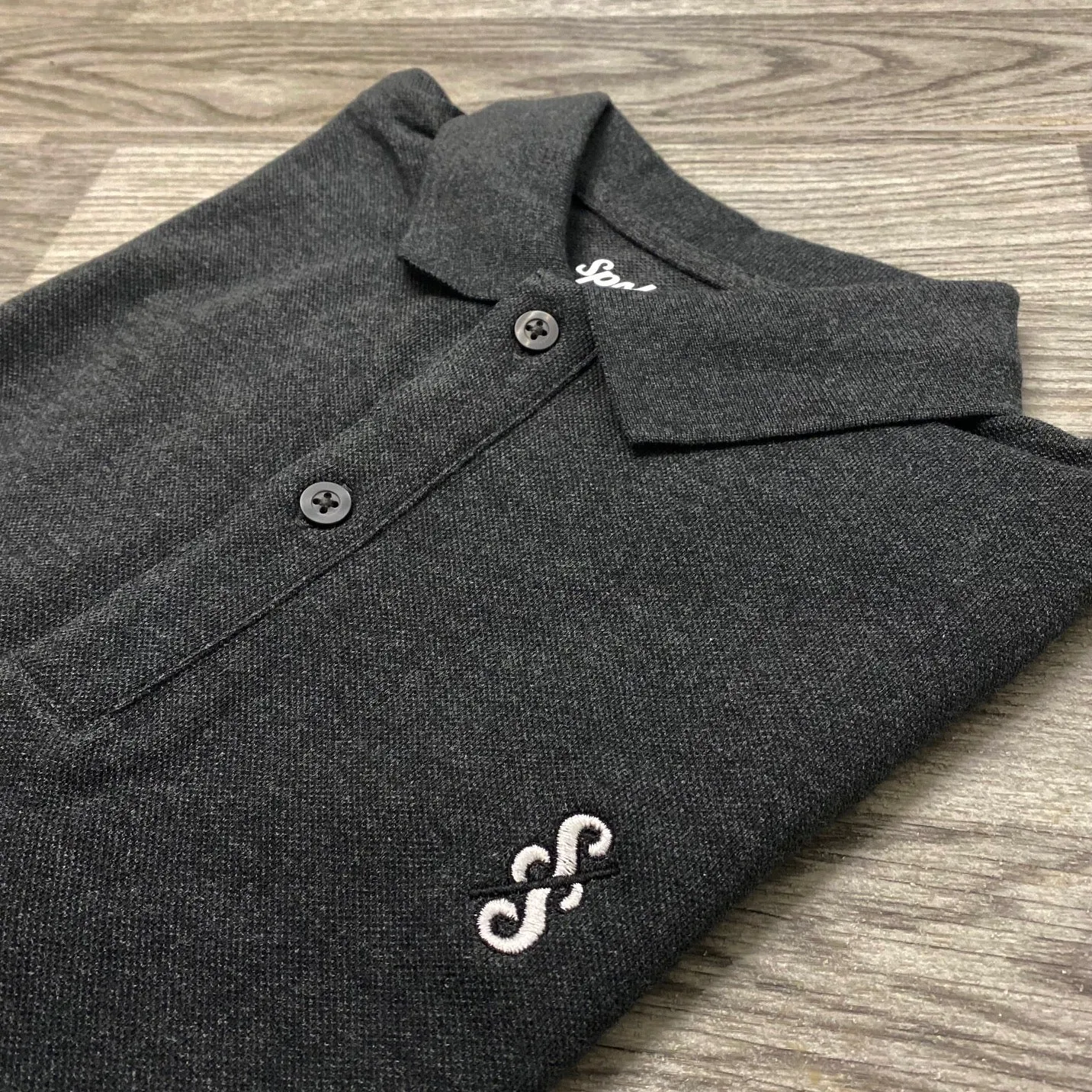 Spoke & Solace SS Embroidered Monochrome Polo Shirt