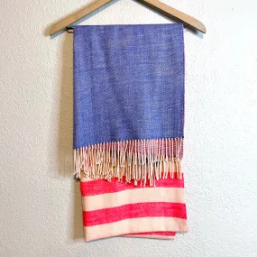 Striped Fringe Scarf