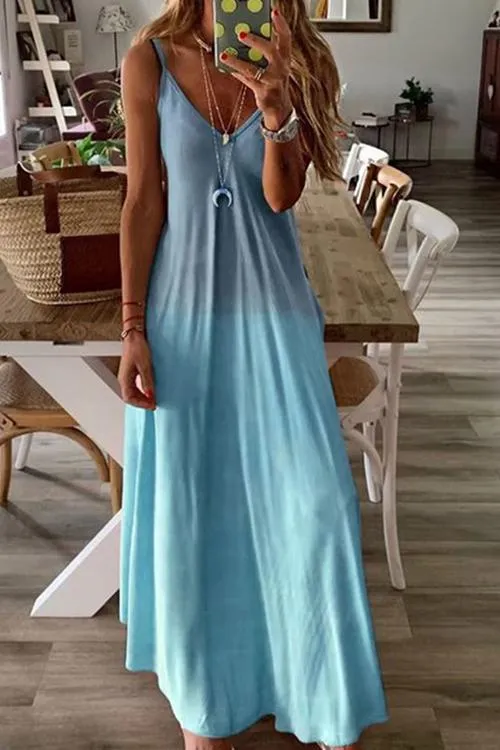 stunncal Gradient Slip Maxi Dress