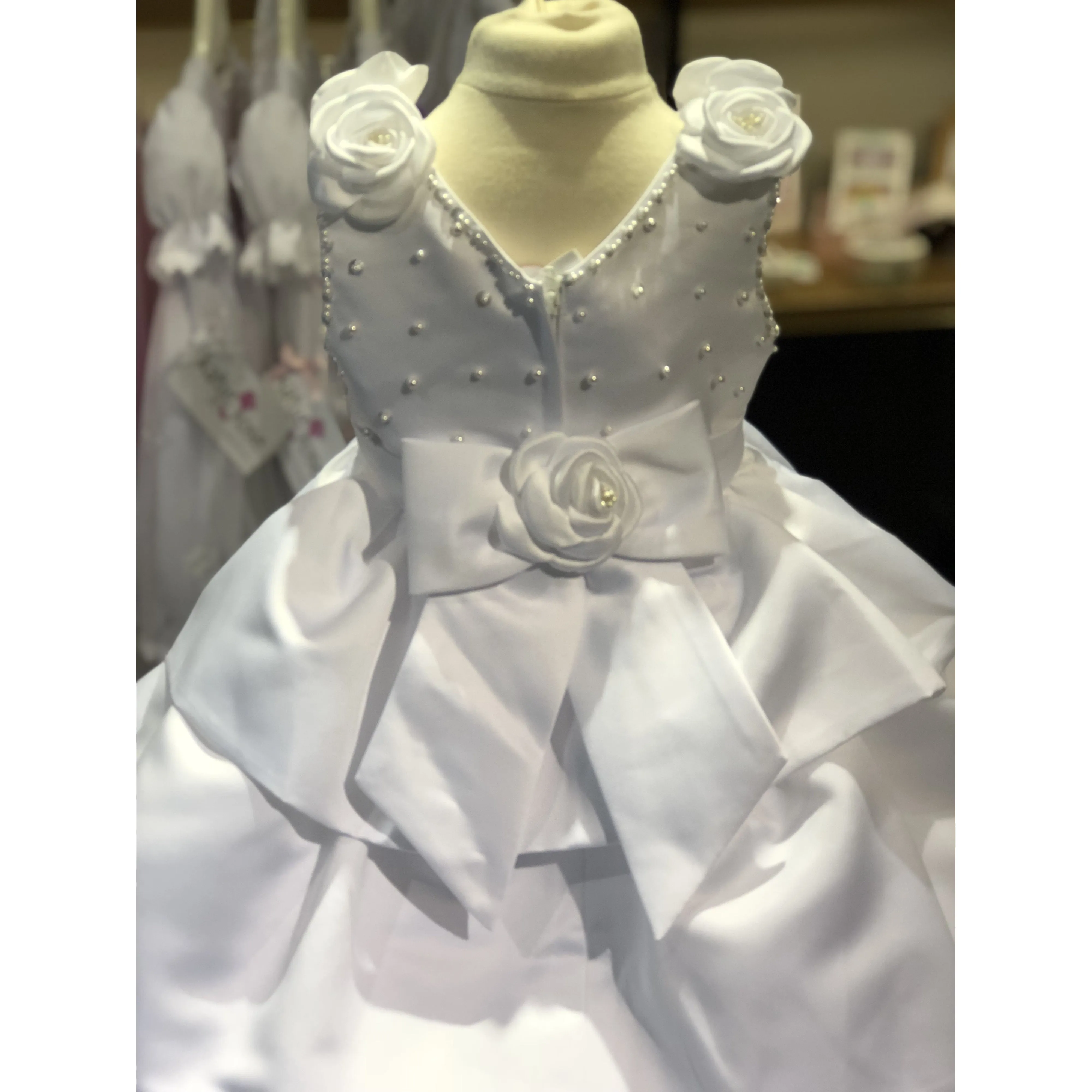 Sweetie Pie White Satin Dress