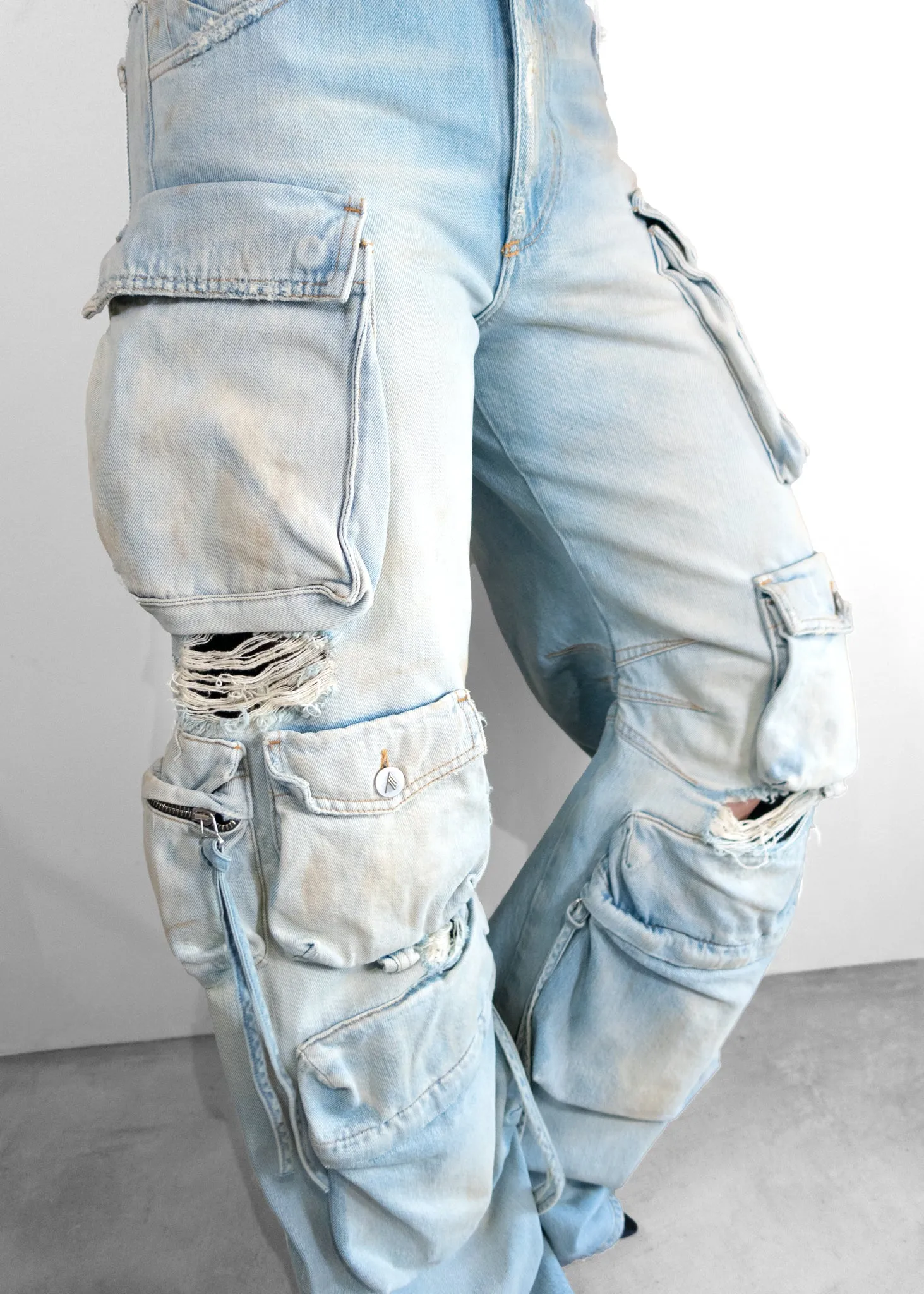 The Attico Blue Fern Jeans