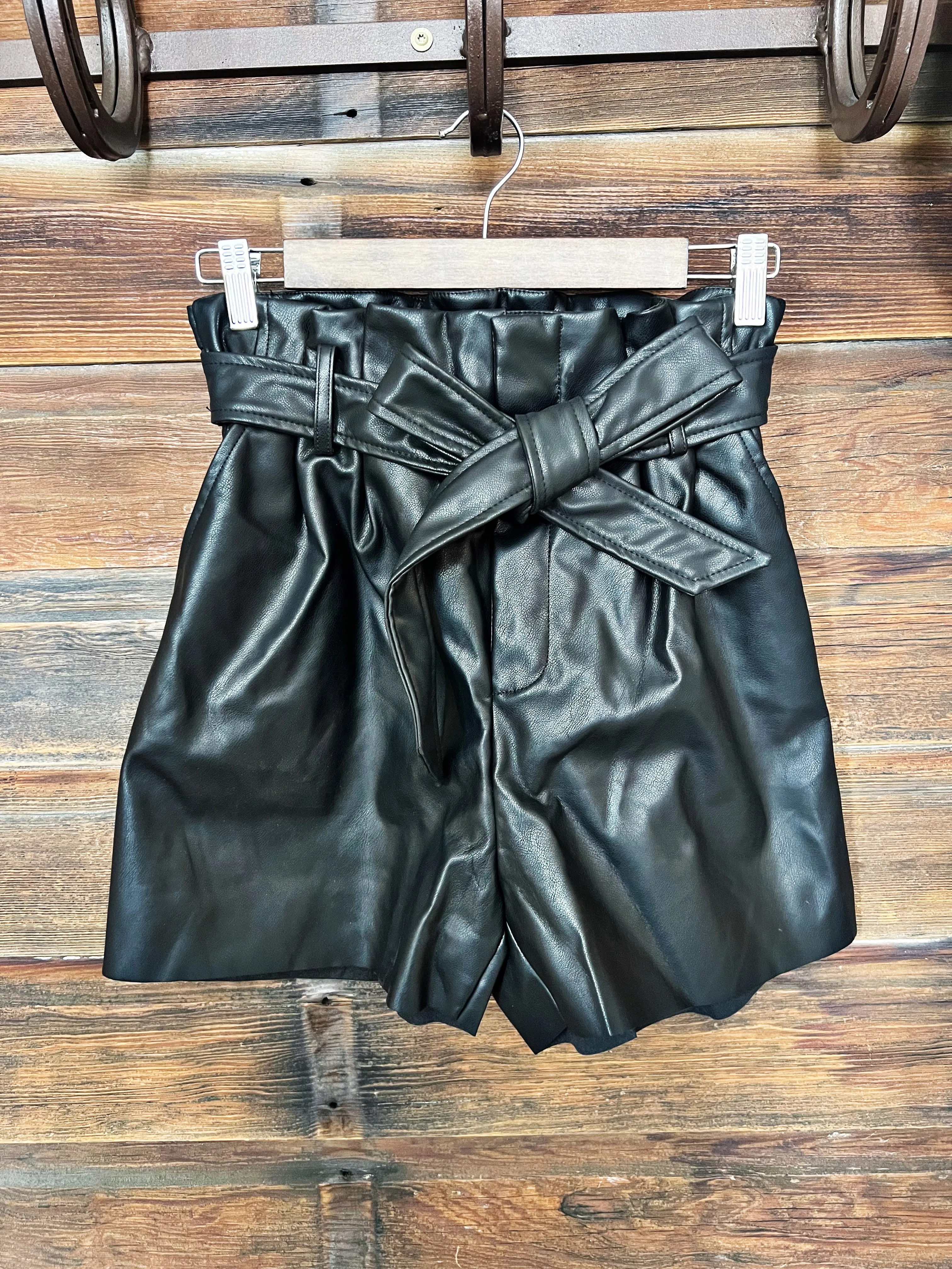 The Faux Leather Shorts