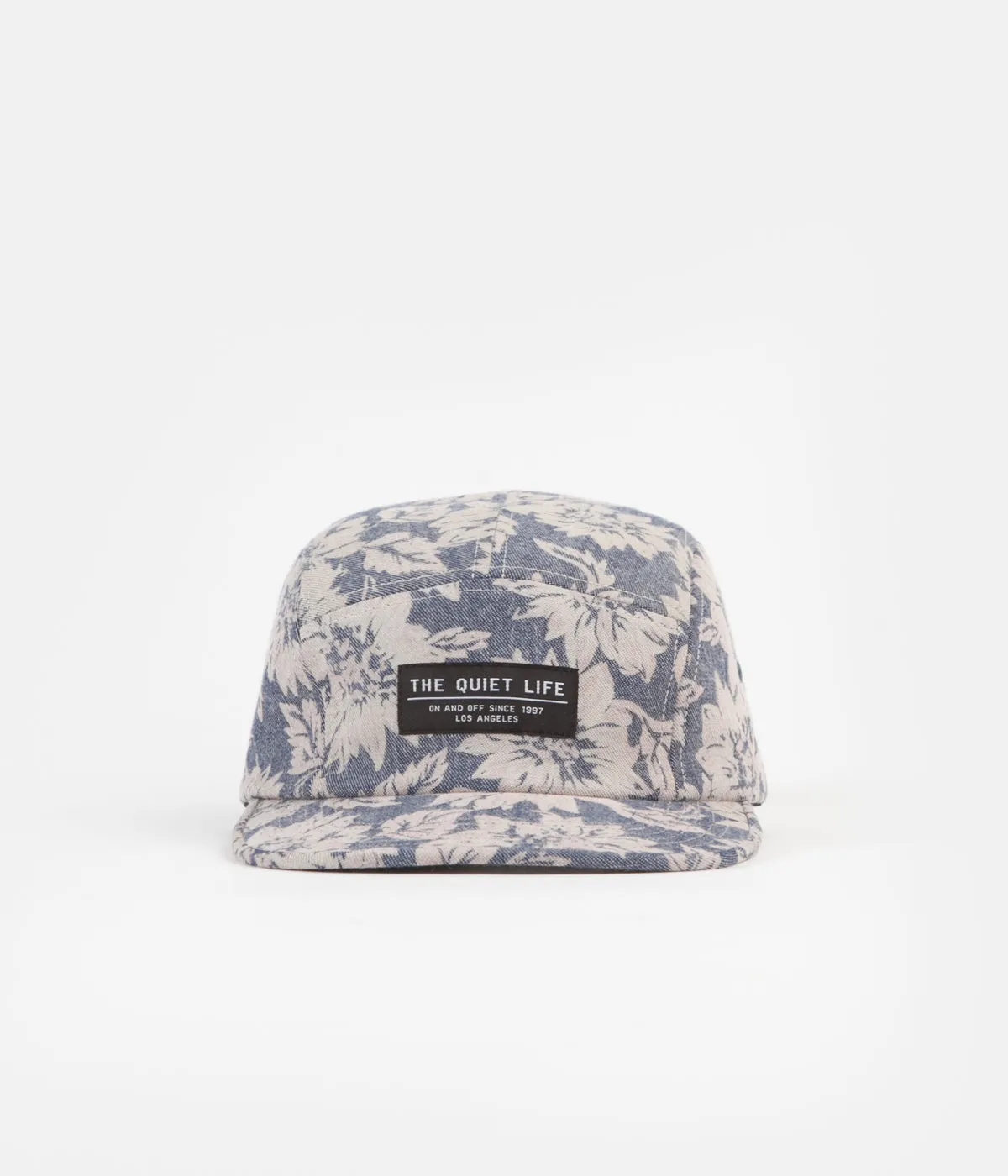 The Quiet Life Denim Floral 5 Panel Camper Cap - Floral