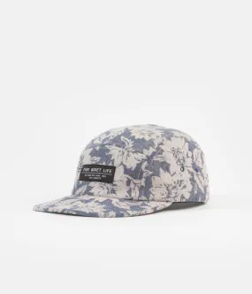 The Quiet Life Denim Floral 5 Panel Camper Cap - Floral