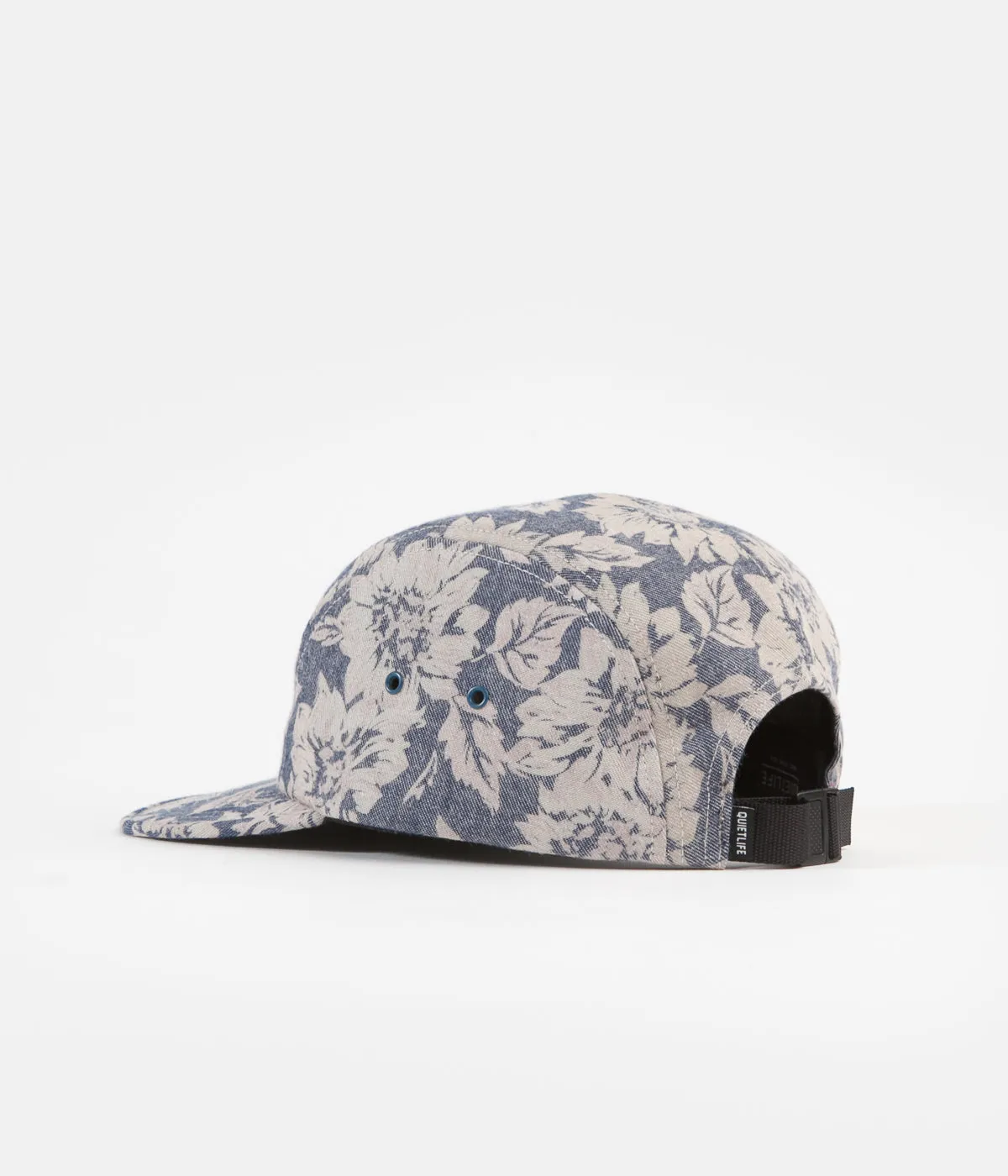 The Quiet Life Denim Floral 5 Panel Camper Cap - Floral