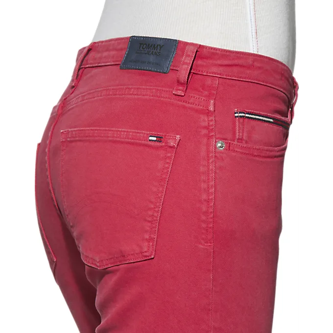 Tommy Jeans Lana Regular Rise Straight Leg Berry Jean 4349