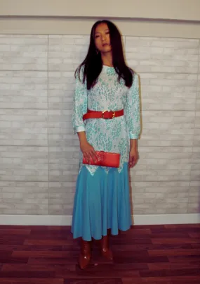 Turquoise Vintage Maxi Dress