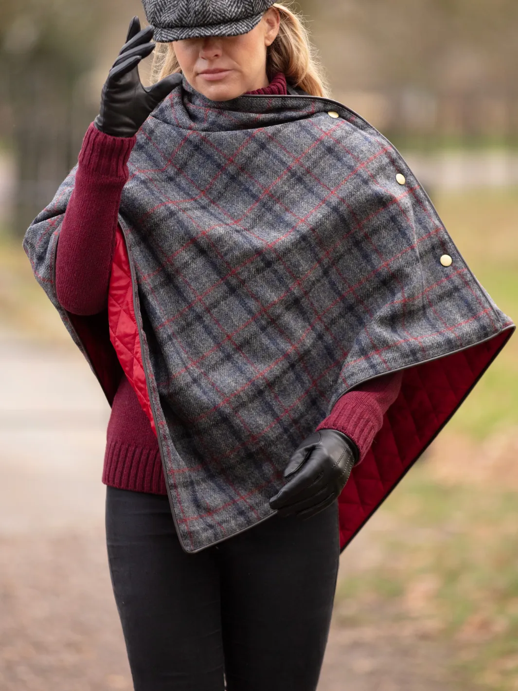 Tweed Shawl - Grey Multicheck