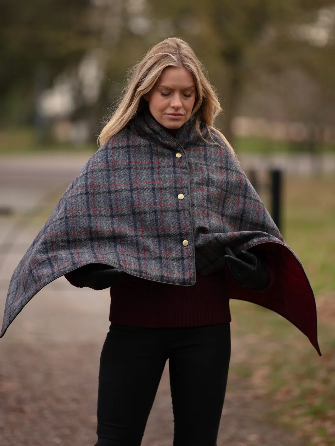 Tweed Shawl - Grey Multicheck