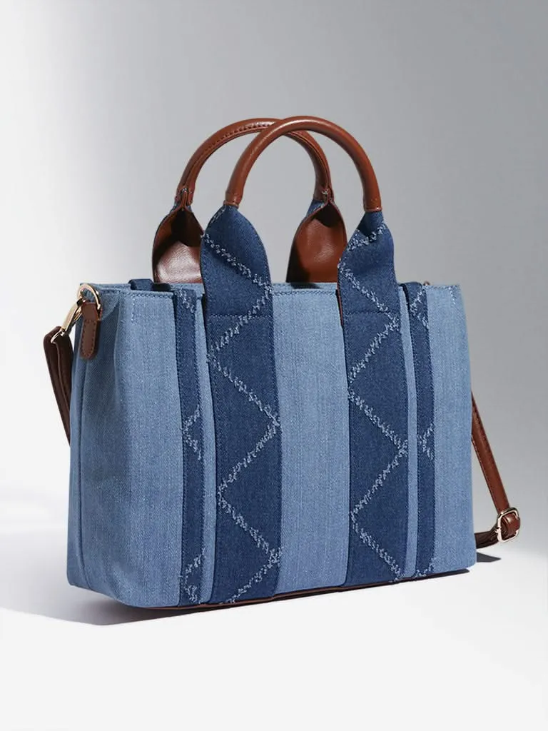 Westside Blue Denim Tote Bag