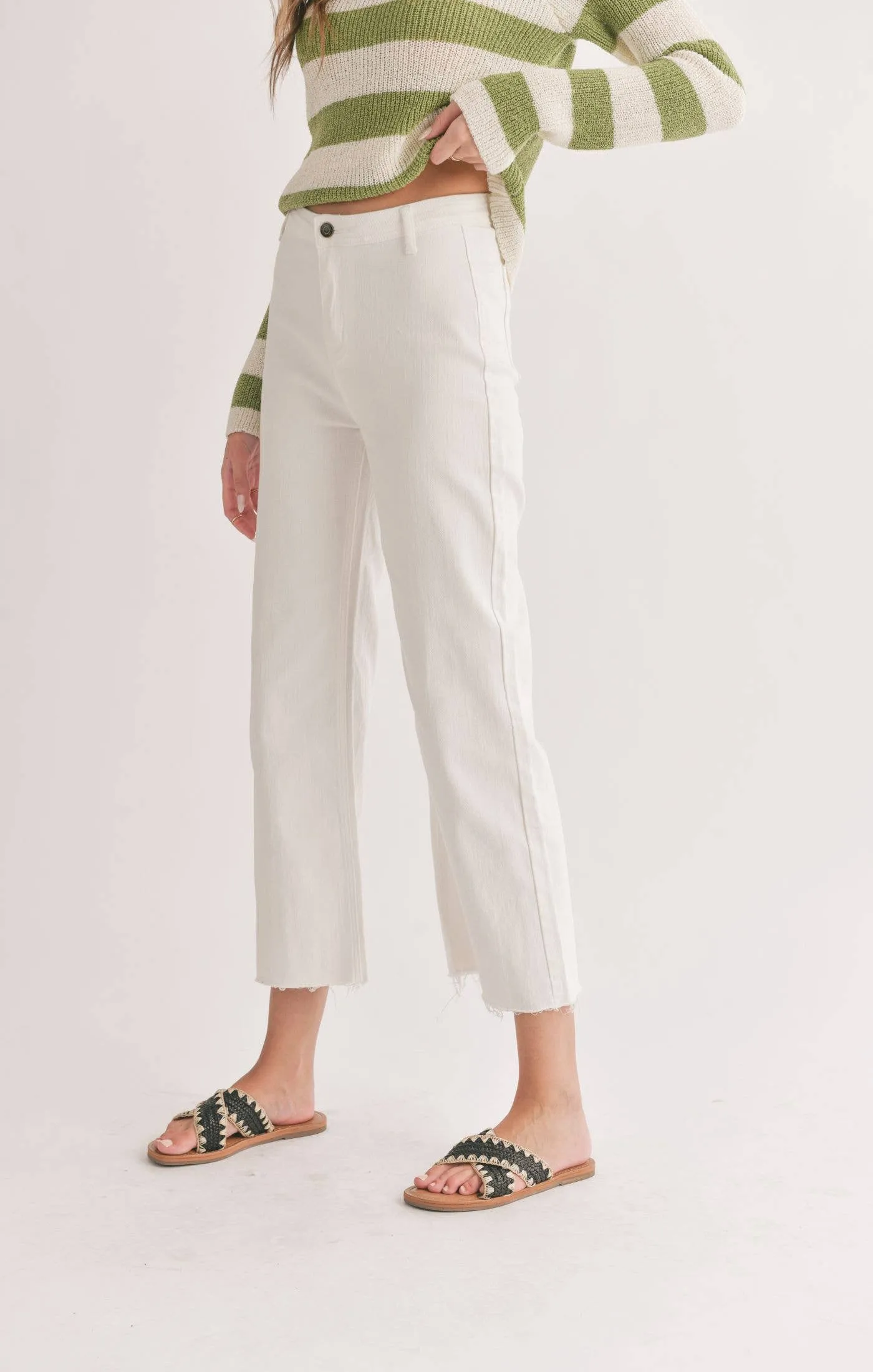 White Denim Pant