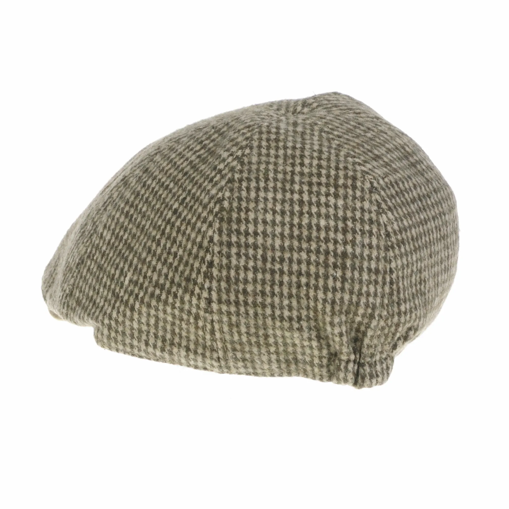 Winter Tweed Houndstooth Newsboy Hat Faux Leather Brim Flat Cap SL3019