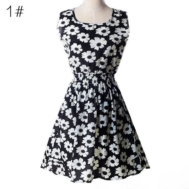 Women Casual Summer Chiffon Dress