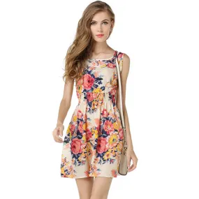 Women Casual Summer Chiffon Dress