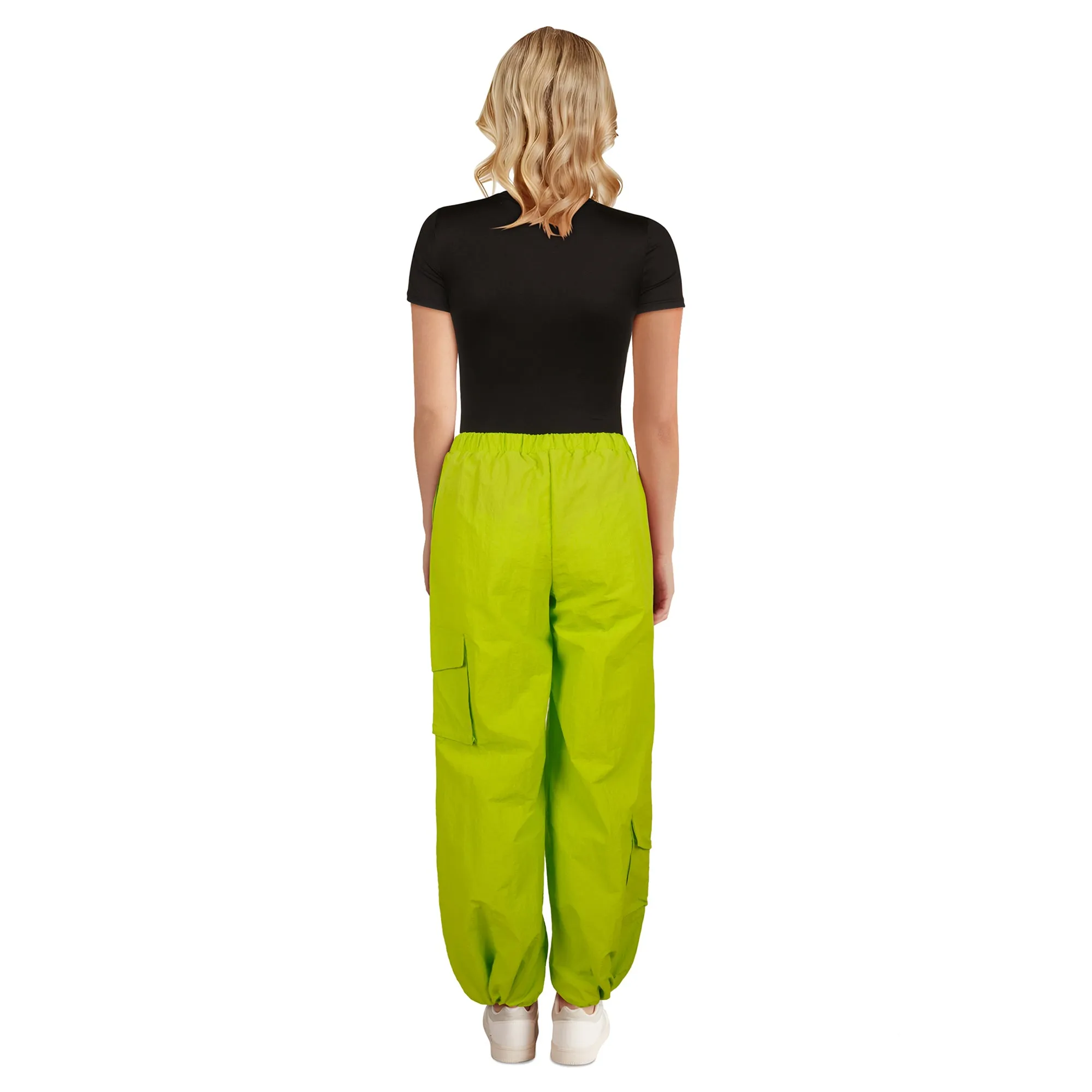 Women's Cinched Cuff Nylon Cargo Pants