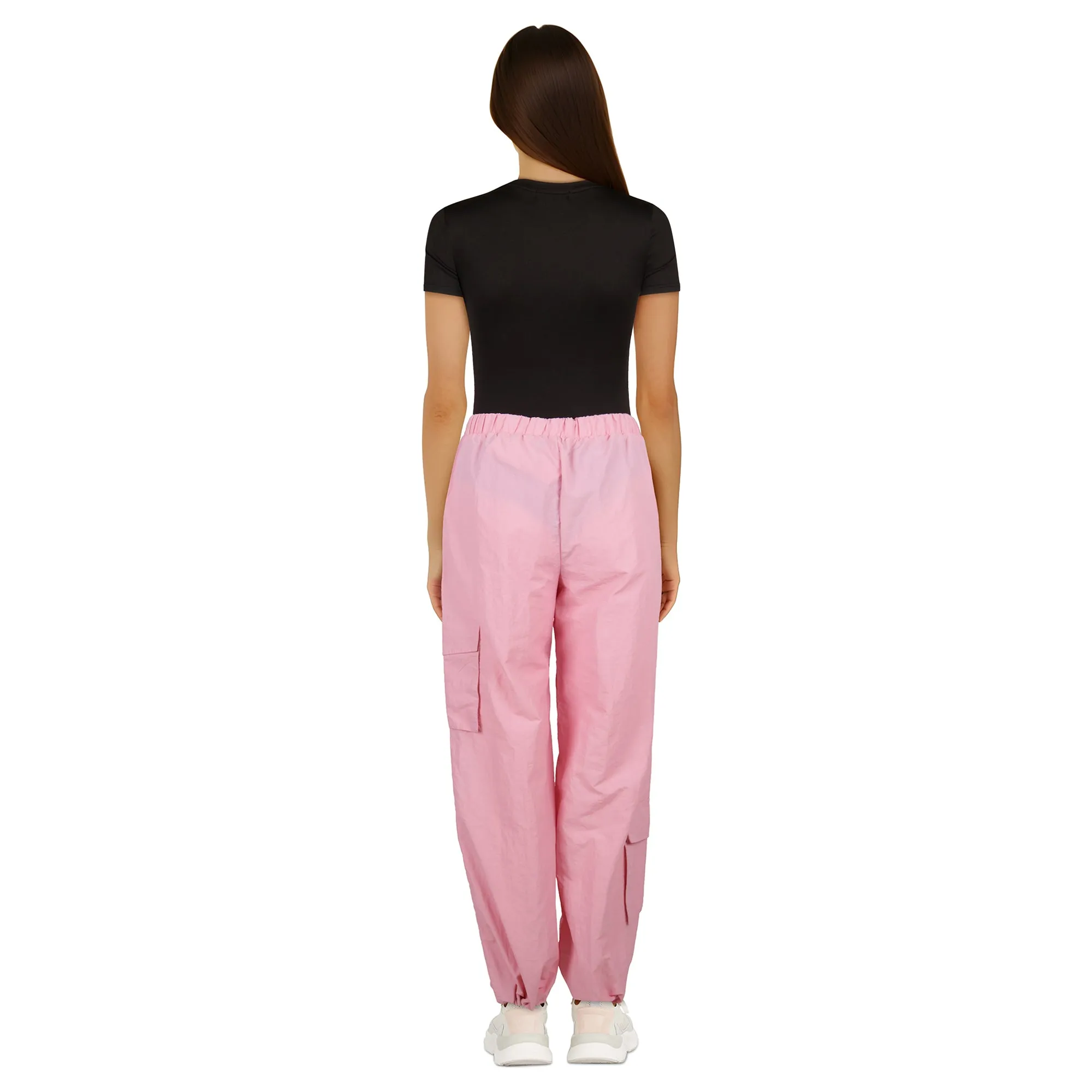 Women's Cinched Cuff Nylon Cargo Pants