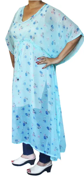 Womens Printed Caftan Evening Maxi Loungewear Kaftan