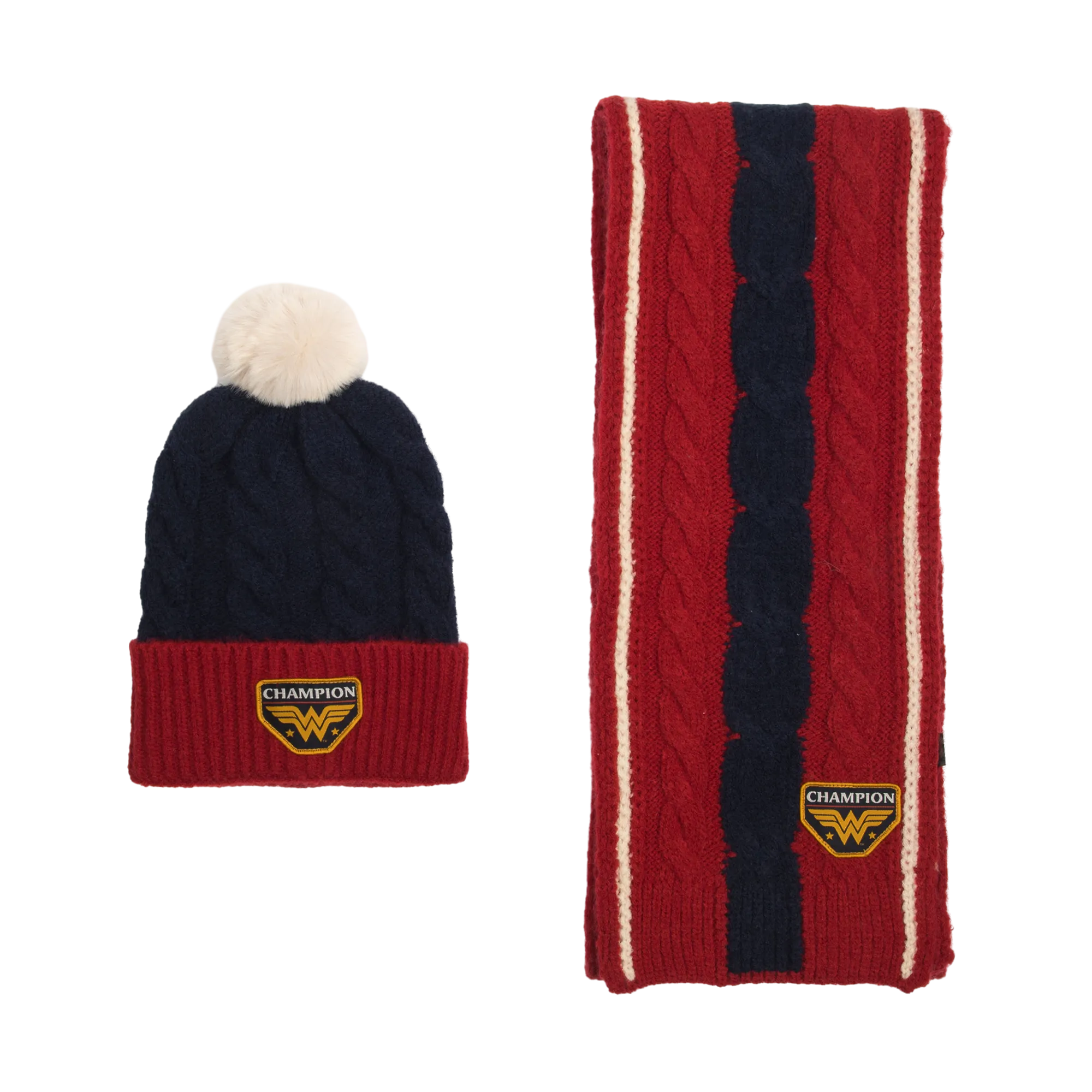 Wonder Woman Knit Scarf & Beanie Set