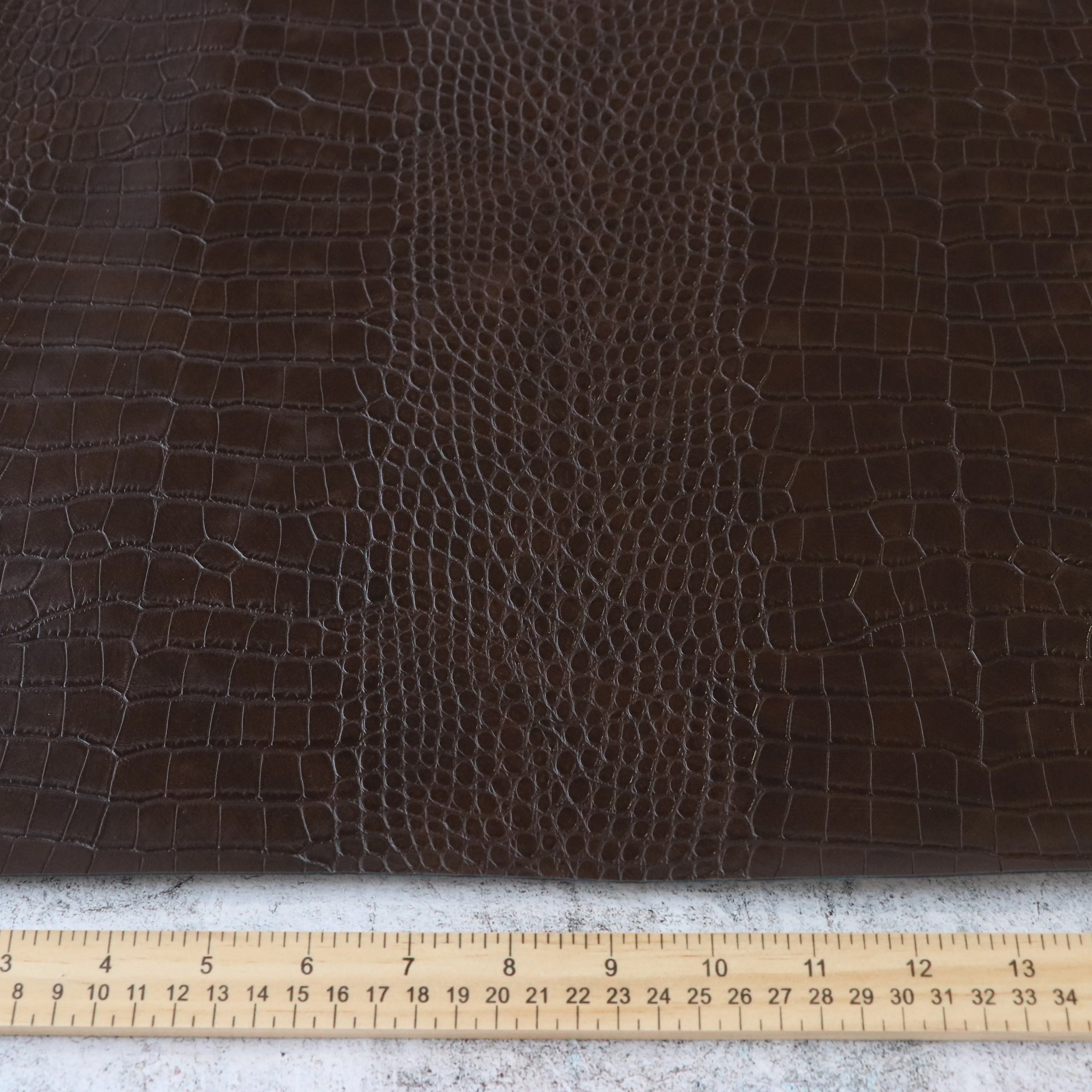 Woodland Brown Alligator Faux Leather