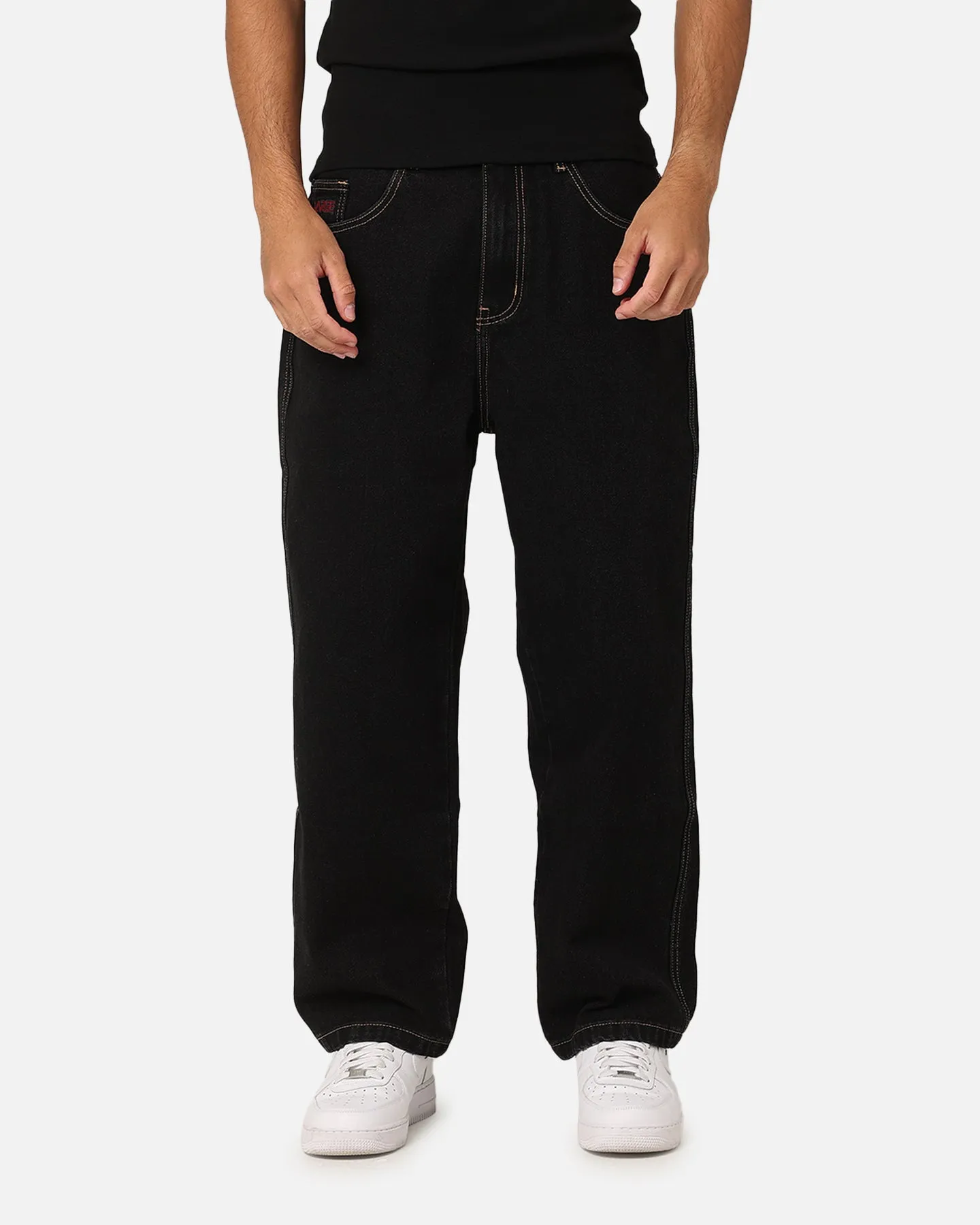 X-Large EMB Pocket Bull Denim Pant Black