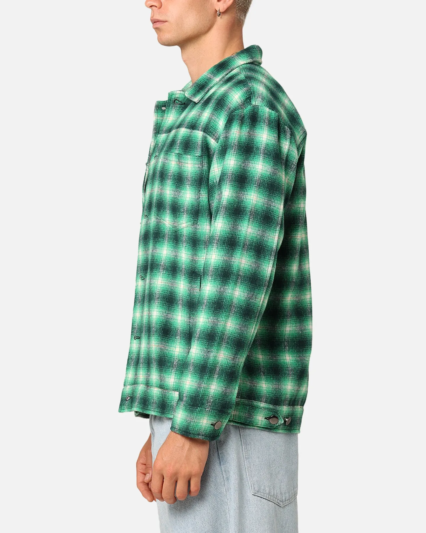 XXIII Darby Plaid Shacket Green/Black