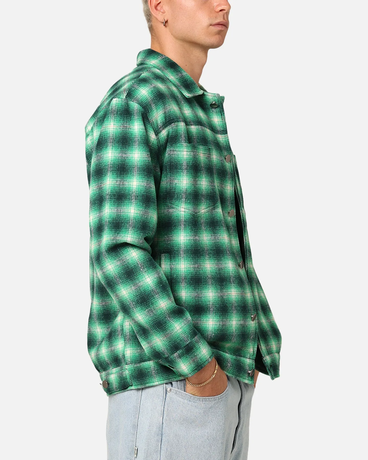 XXIII Darby Plaid Shacket Green/Black