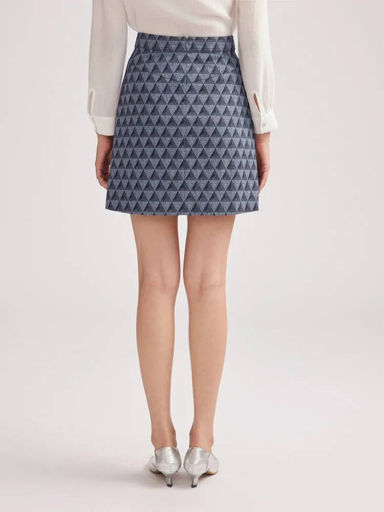 YAYING Minimalist Print Skirt