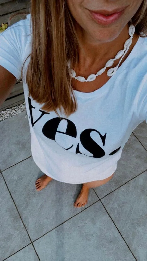 YES white tee *BEST SELLER*