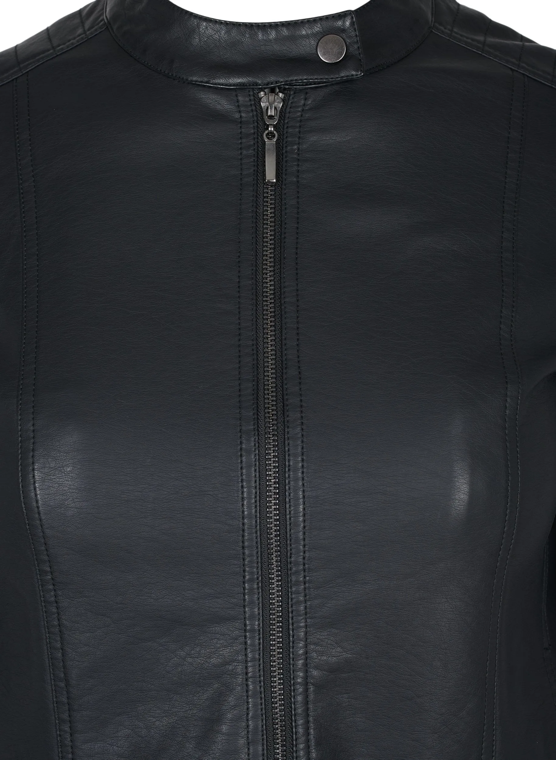 Zizzi Faux Leather Jacket in Black