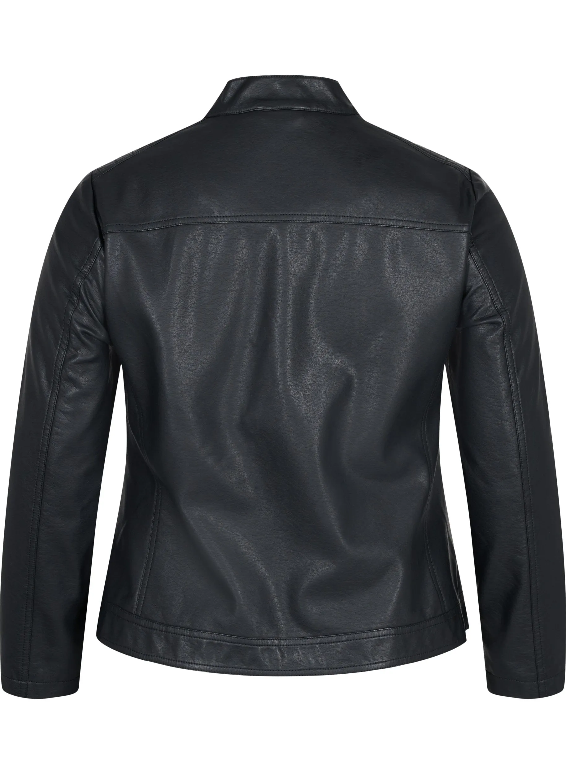 Zizzi Faux Leather Jacket in Black